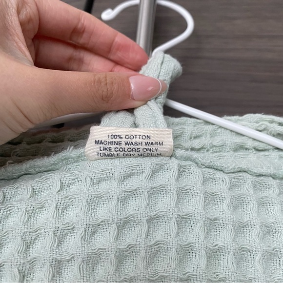 Ettitude Waffle Sage Robe - Picture 4 of 4